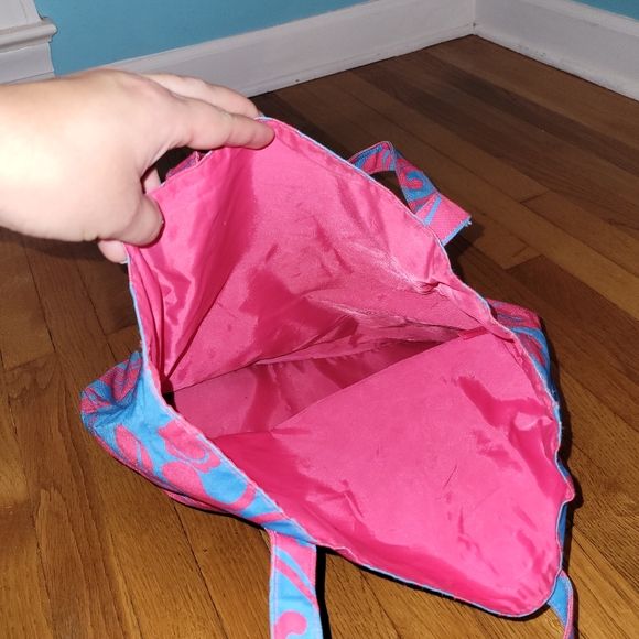 Lilly Pulitzer Seaside Crab Tote Pink & Blue w/Organizer - Picture 4 of 11